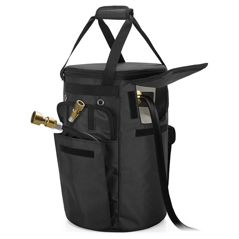 

1 Piece Propane Tank Lid With Flip And Table Stability 2 Storage Pockets And 4 Vents