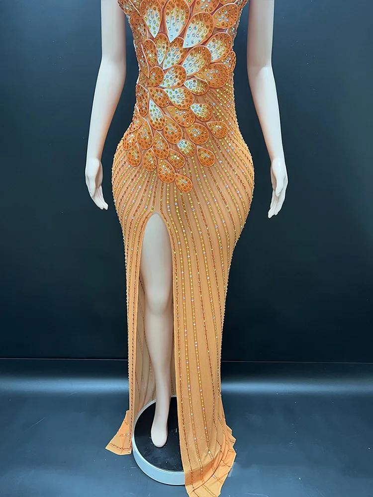 Высокое качество блестящая сексуальная длинная юбка с высоким разрезом и