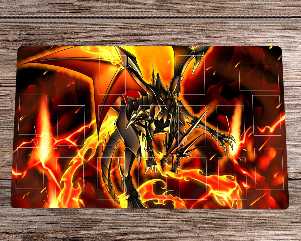

NEW Yu-Gi-Oh! Playmat Red-eyes Black Flare Dragon TCG CCG Card Game Pad & Zones & Bag Anti-slip Rubber Desk Mat Mousepad 60x35cm