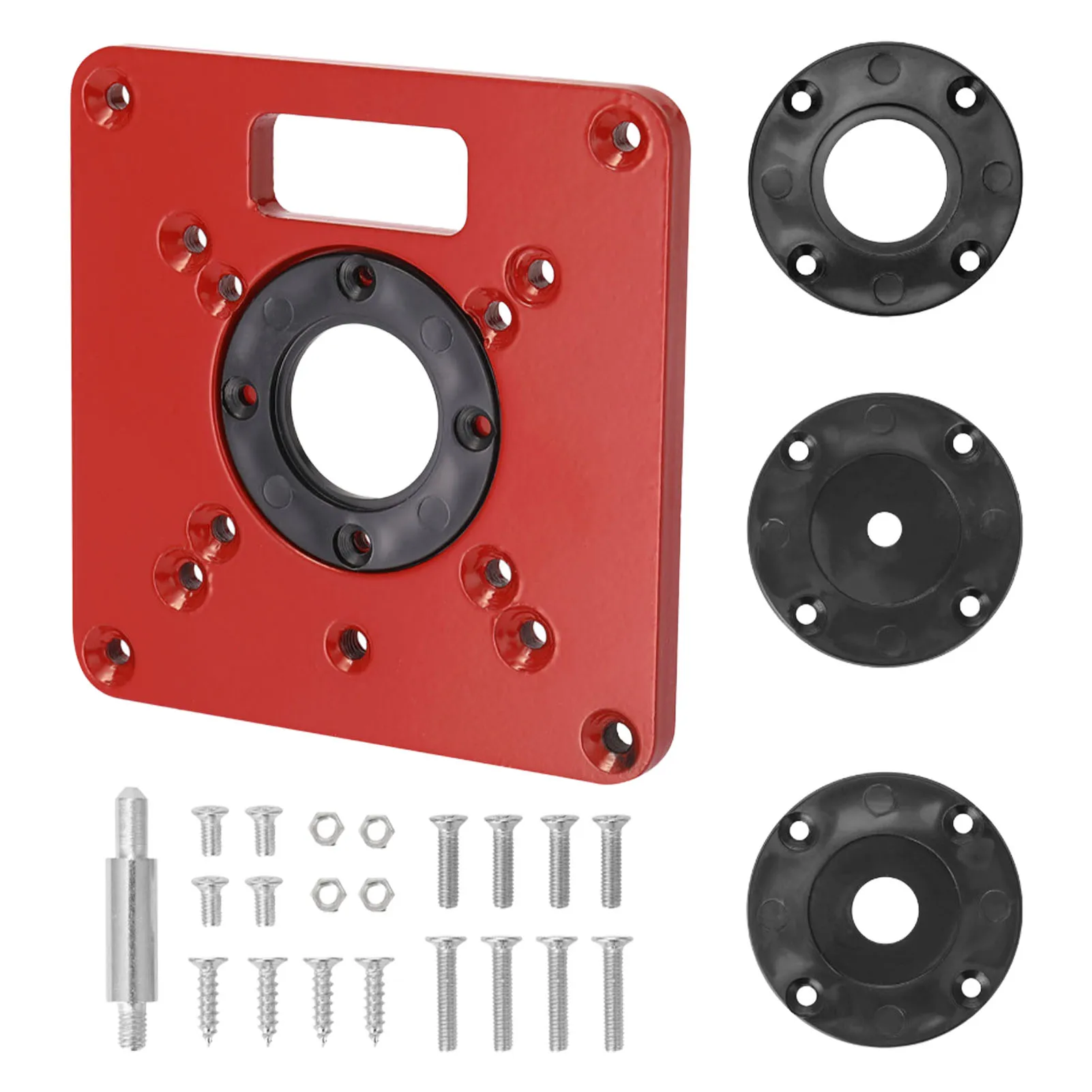 

Router Table Plate Insert Universal Trimming Machine Flip Board Aluminum Alloy Anodic Oxidation Engraving Router Table Plate For