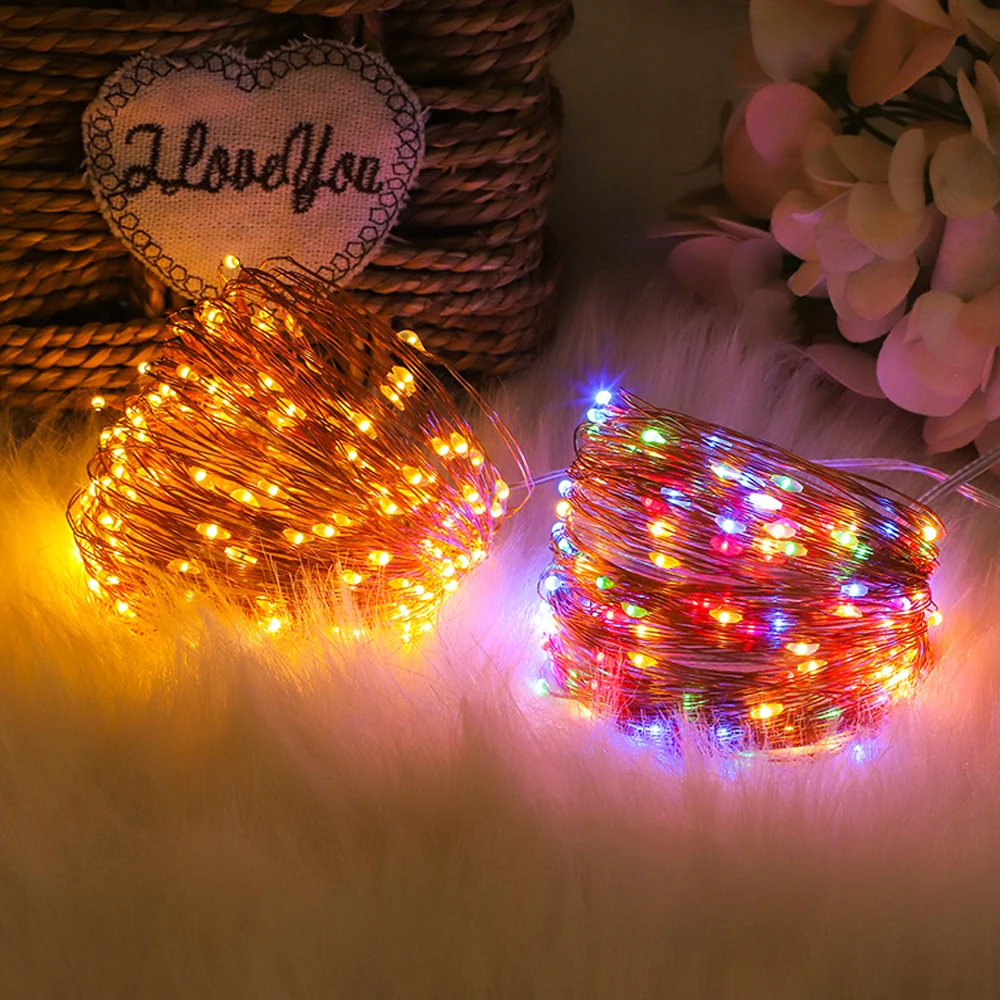 

Уличная светодиодная Водонепроницаемая садовая гирлянда на солнечной батарее, 7/12/22/32 м