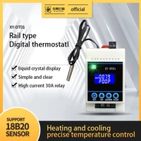digital thermostat switch lcd temperature controller module heating cooling over heat alarm function 220v 30a 35mm