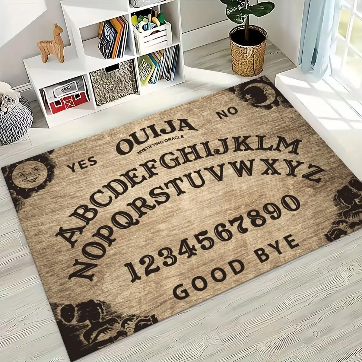 Фото 3D Ретро Ведьма Уизяя Готический Духовая Доска Ковер для Спальни Гостиной Диван Домашний Коврик Декор, Большой Детский Игровой Нескользящий Коврик №4