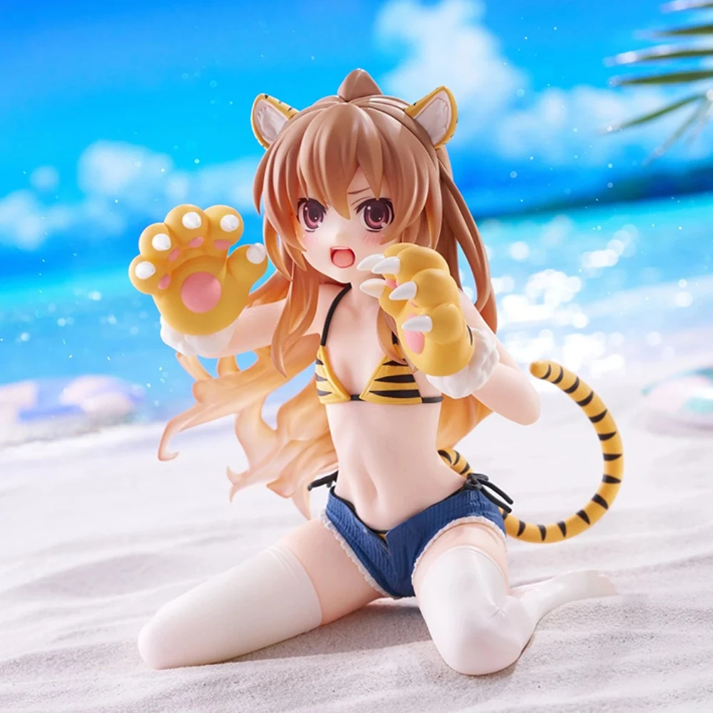 Оригинальная фигурка TAiTO Desktop Cute TIGER x DRAGON Айсака Тайга (версия в купальнике с тигром), кавайная кукла, 13 см, ПВХ модель, аниме-подарок (art.: 3920db6e3c96a) - 3920db6e3c96a
