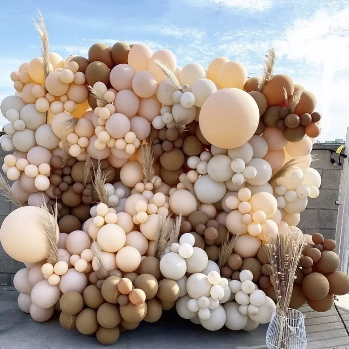 

Коричневые воздушные шары в стиле ретро для Хэллоуина, украшение для дня рождения, свадьбы, праздника для будущей мамы, дня рождения
