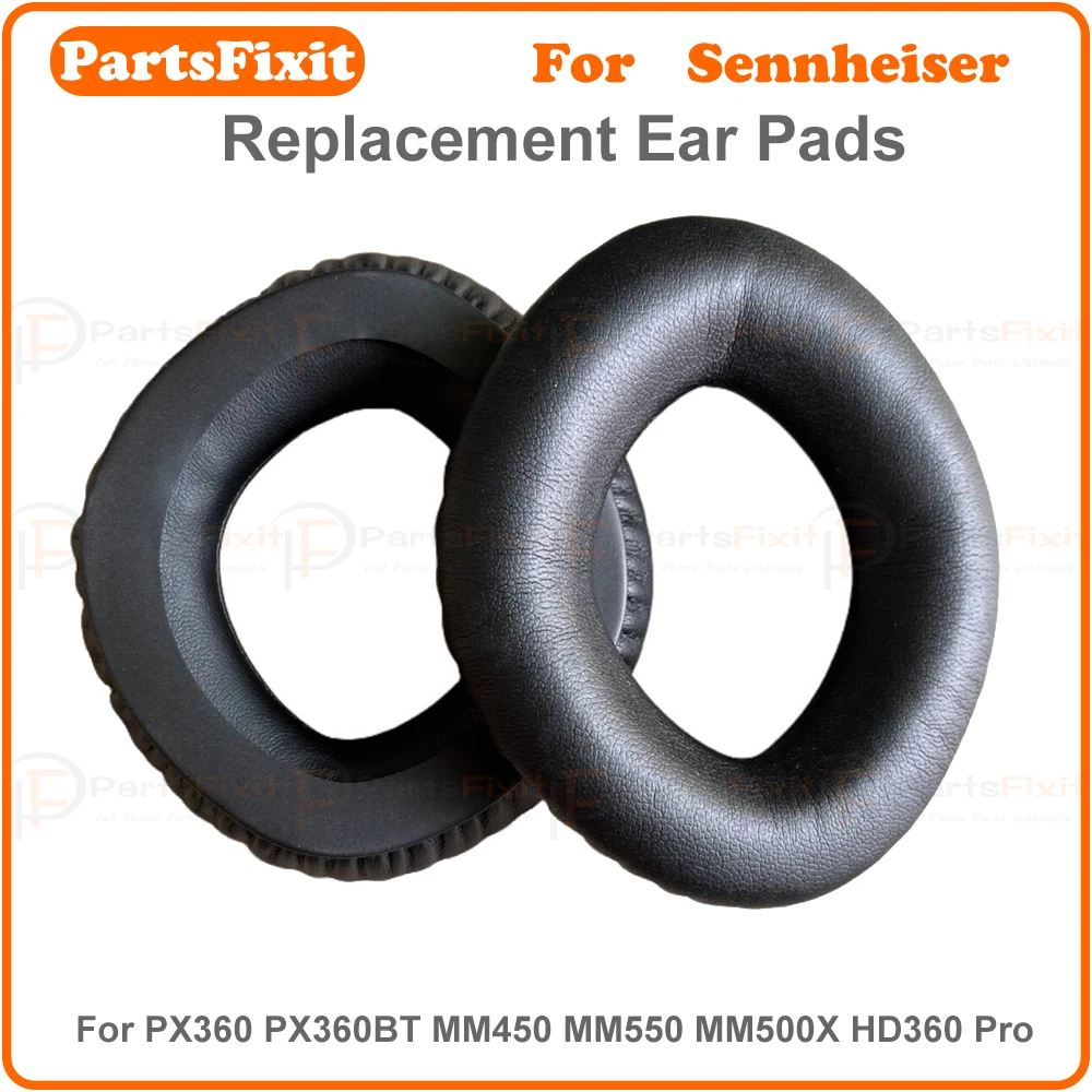 Фото Сменные амбушюры для наушников Sennheiser PX360 PX360BT MM450 MM550 MM500X HD360 Pro |   Наушники из мягкой протеиновой кожи с губкой №2