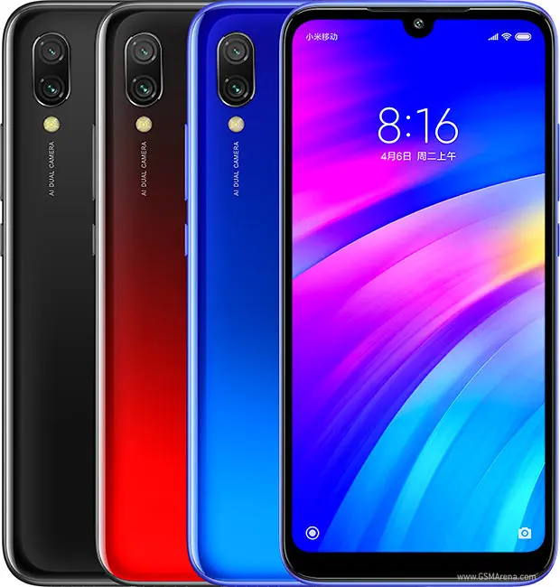 Смартфон Xiaomi Redmi 7 4 ГБ 64 Поддержка Google play Android 4000 мА · ч сканер отпечатков пальцев