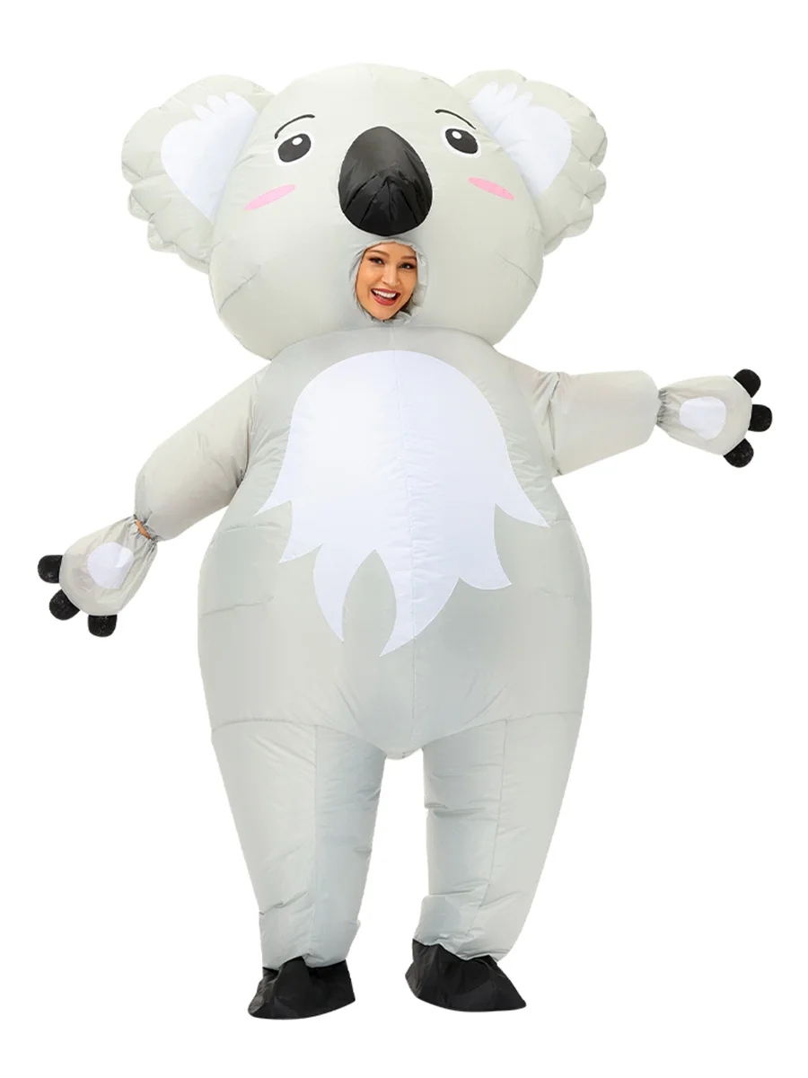 

JYZCOS Halloween Cosplay Costume Mascot Koala Animal Role Play Full Body Jumpsuit Adult Kids Fancy Dress