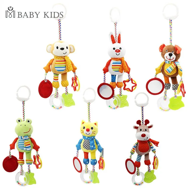 

Newborn Baby Plush Stroller Toys Baby Rattles Mobiles Cartoon Animal Hanging Bell Educational Baby Toys 0-12 Months Speelgoed