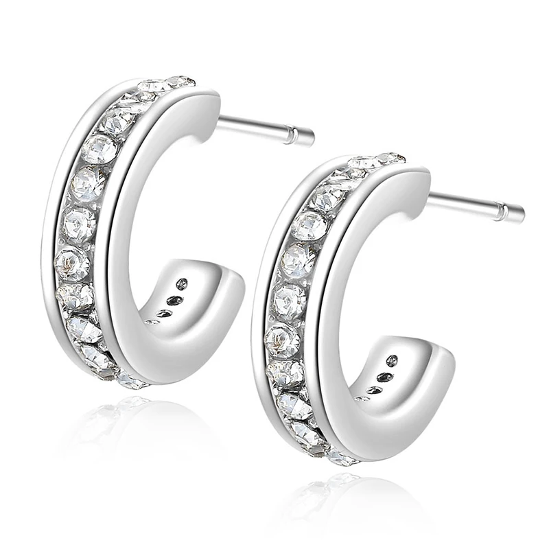 Серьги-гвоздики женские медь серебро и золото 1 пара | Украшения аксессуары