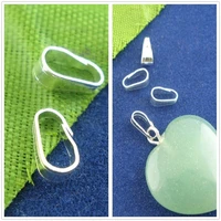 100pcs metal snap clip pinch bails for pendant jewelry making clasps connector findings diy necklace