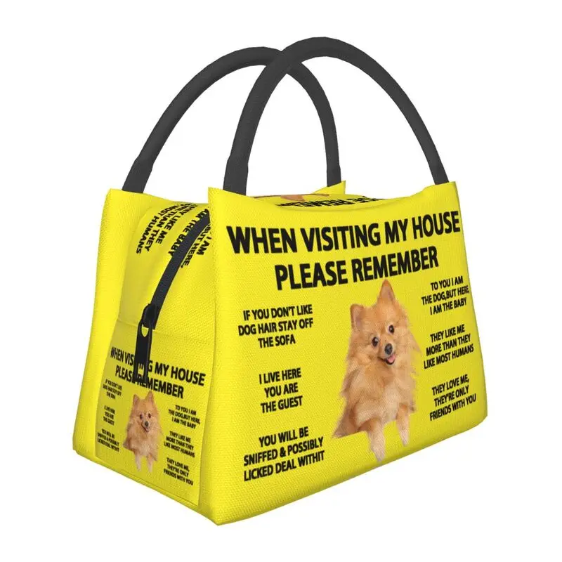 

Изолированная сумка для ланча с померанским шпицом для кемпинга, путешествий, герметичный термоохладитель, Ланч-бокс для женщин