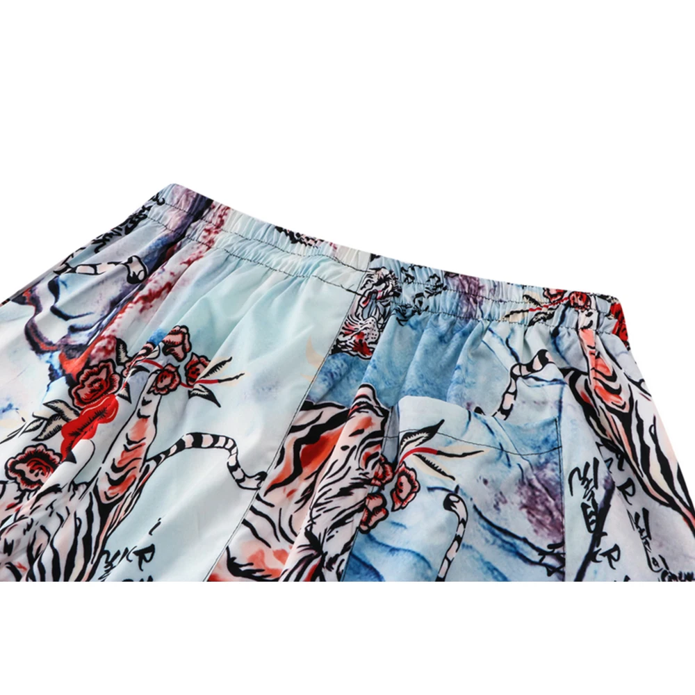 Шорты мужские пляжные с принтом темно-икона и тигра лето 2022 |