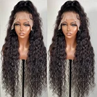 Парик из натуральных человеческих волос Water Wave, парик из 360 натуральных волос на сетке спереди, 13x4 13x6 HD, парики на сетке спереди, без клея спереди, вьющиеся бразильские натуральные волосы