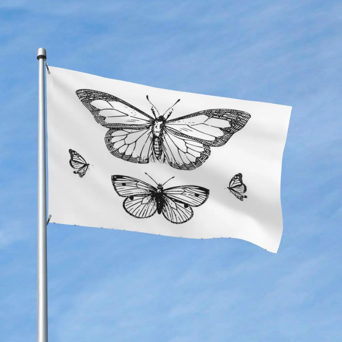 

Эстетическое изображение бабочек декор с флагами современные с металлическими Люверсами яркие цвета мягкая ткань без запаха разные стили