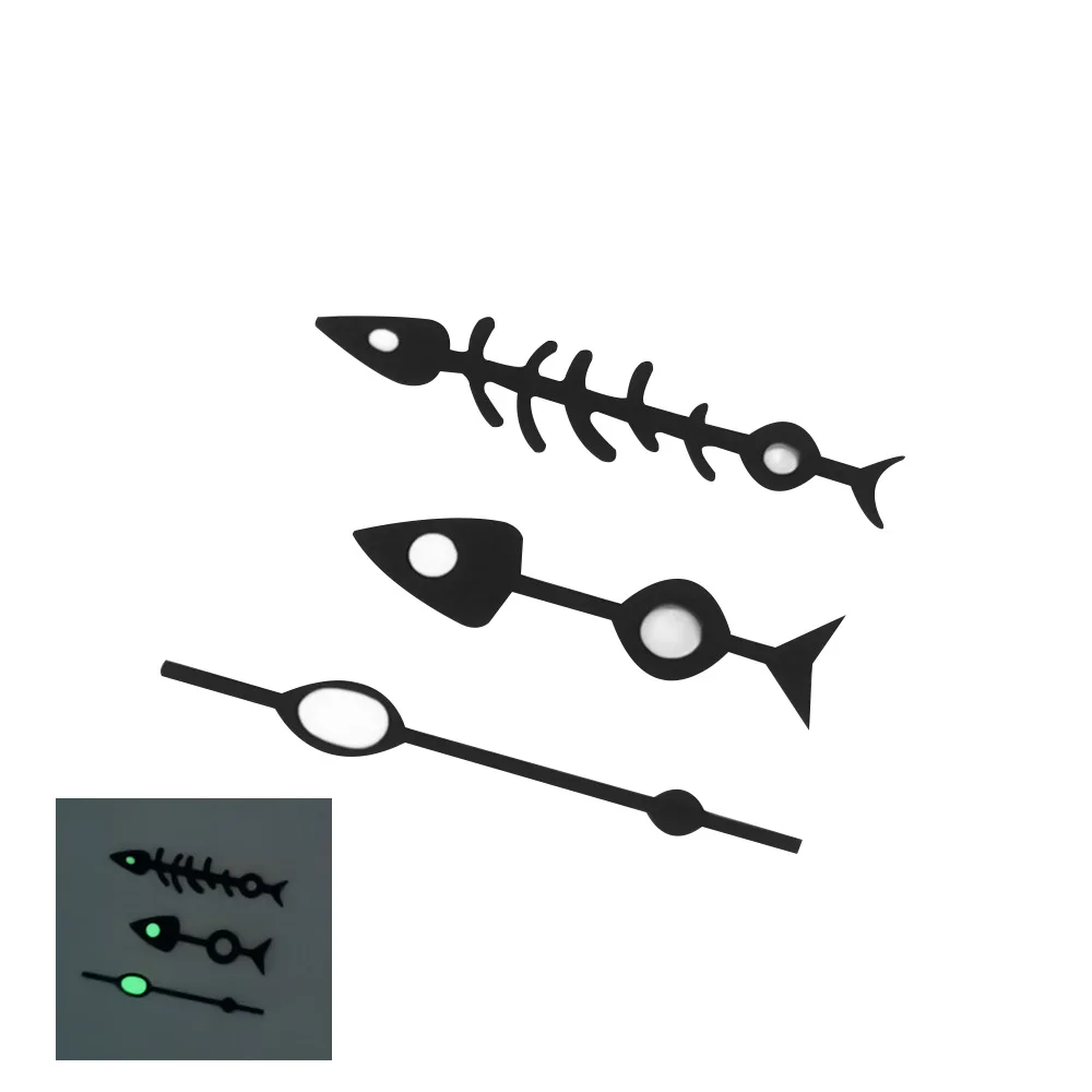 

Modified Watch Hand Personalized Fish Bone Pointer Three Hand Green Luminous Suitable For NH35 NH36 4R 7S Movement