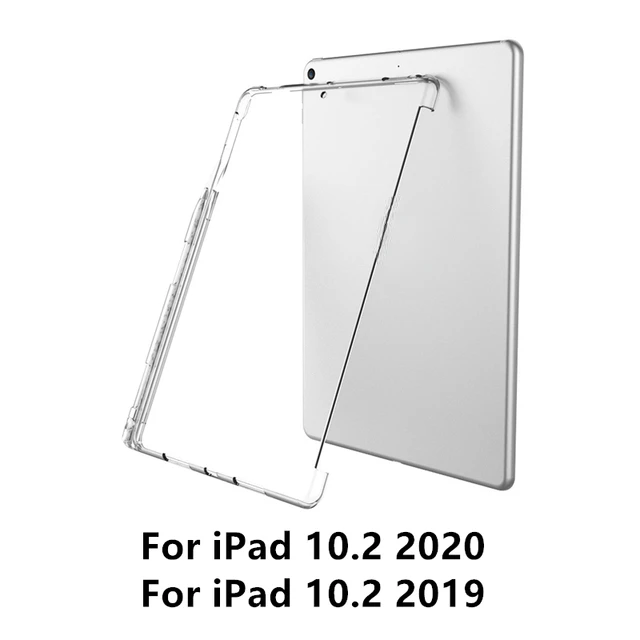 iPad 10.2 Case 2019 with Pencil Slot Silicone TPU Back Cover for iPad 9.7 Air 3/2/1 Pro 10.5 Compatible with Smart Keyboard