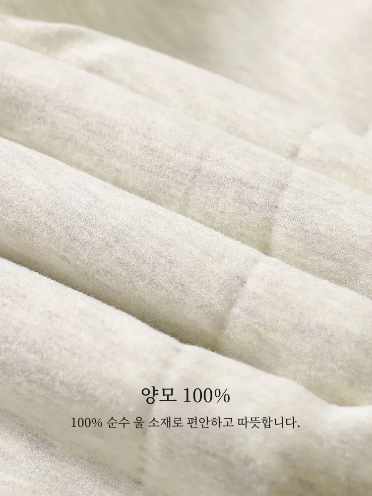 00% Pure Wool Pants Women Outer Wear Fleece-lined Thick Leggings High Waist Northeast Super Warm Men Winter