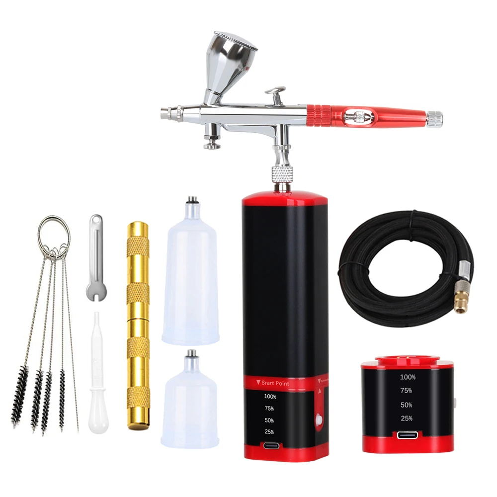 Kit Handheld Rechargeable Super Quiet Works High Pressure Pneumatic Tool