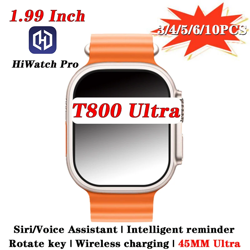

T800 Ultra Smart Watch IWO Ultra Wholesale Series 8 BIG 1.99 Inch Heart Rate Women Men Dial Call Passometer Sports Smart Watch