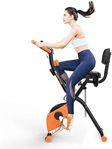 

Bike, Exercise Bike, Foldable Indoor Trainer for Home Cardio Training, Resistance Bikes, Pulse Sensor, 100 kg Max Weight