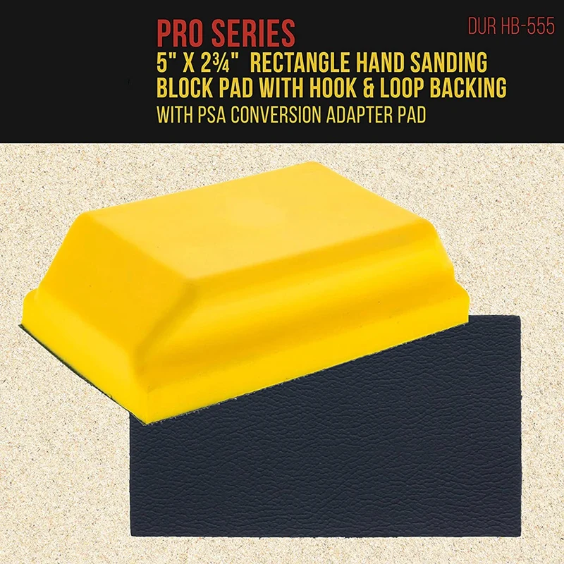 5 дюймов X 2-3/4 дюйма Ручная шлифовальная блочная накладка с подкладкой на липучке