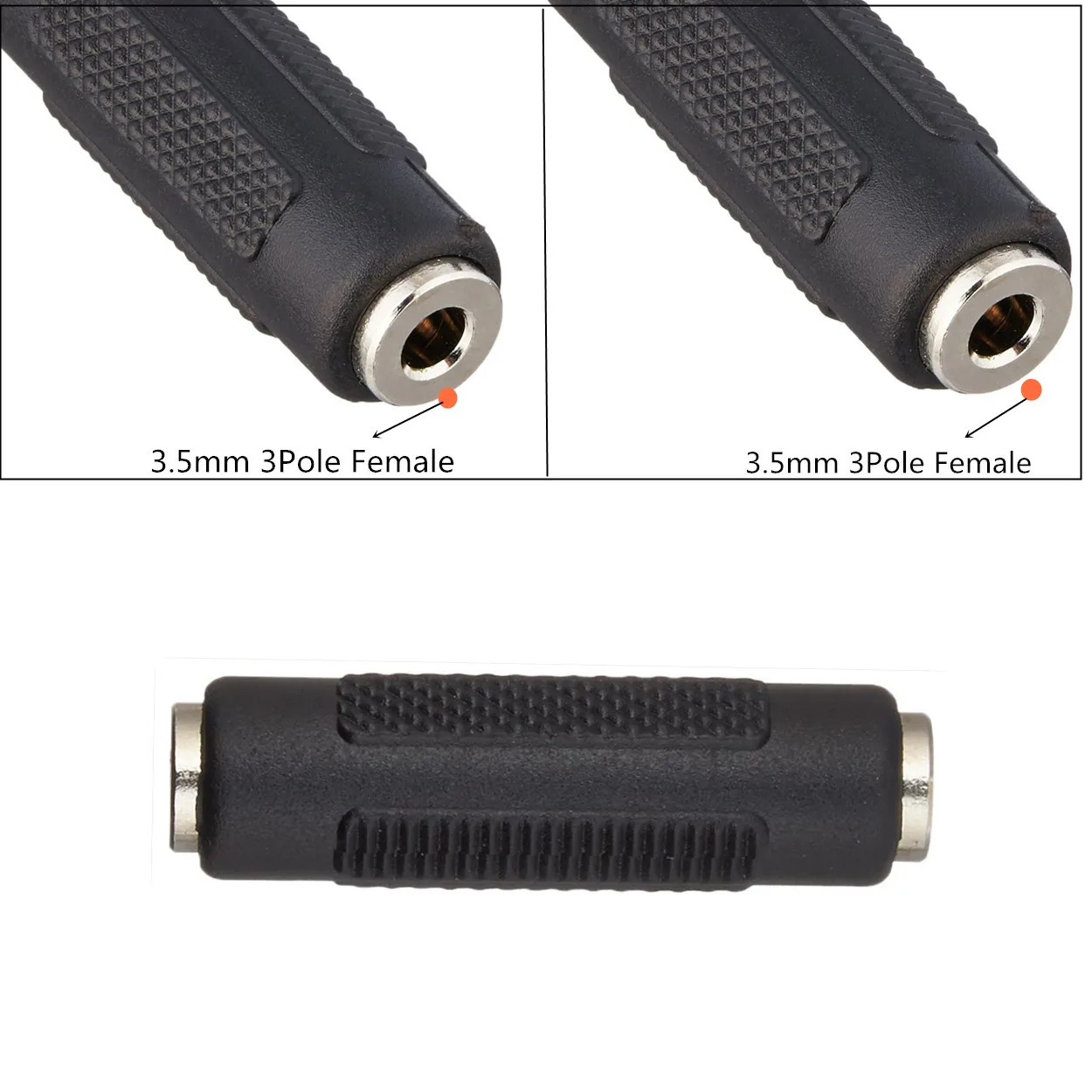 

3.5 mm Female to 3.5mm Female Jack Stereo Coupler Adapter Audio Adapter Connector F/F Extension For Dual Channel Stereo Audio