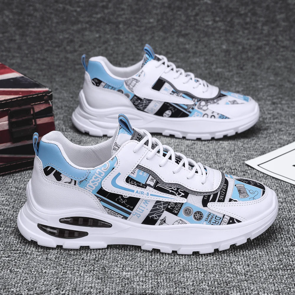 

Young Fashion Recreational Sports Shoes Soft Bottom Comfortable Anti Slip Fly Woven Men's Shoes Outdoor Work Running Shoes