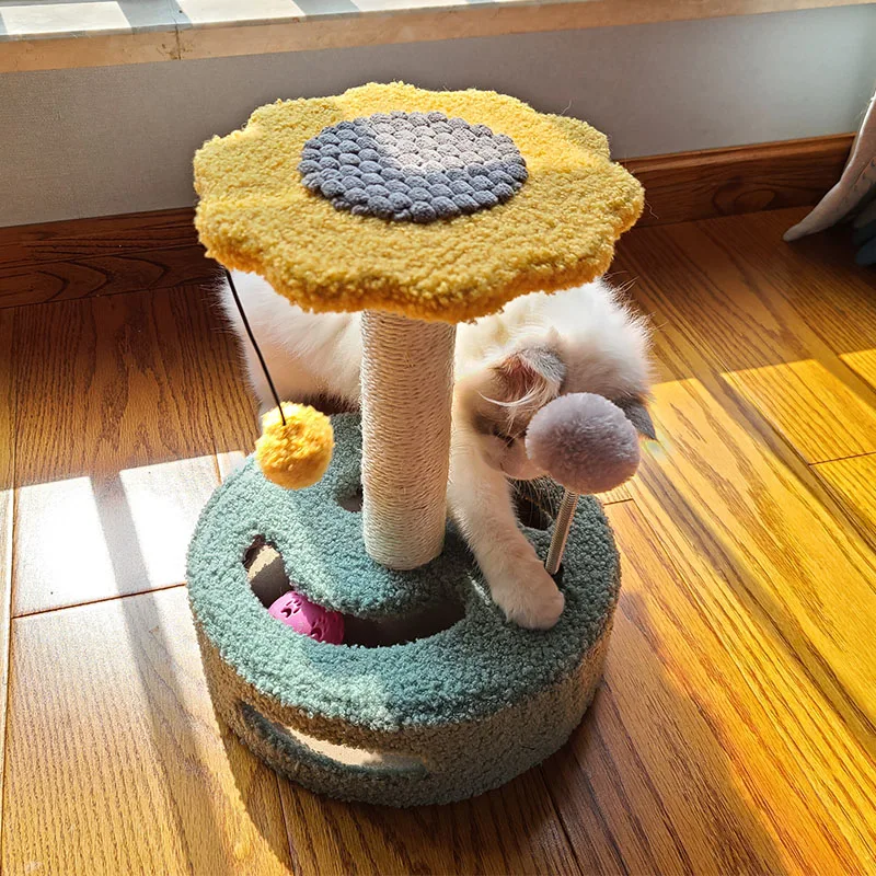 Cat climbing rack small cat nest grab board tree one column toy pet products toys interactive |