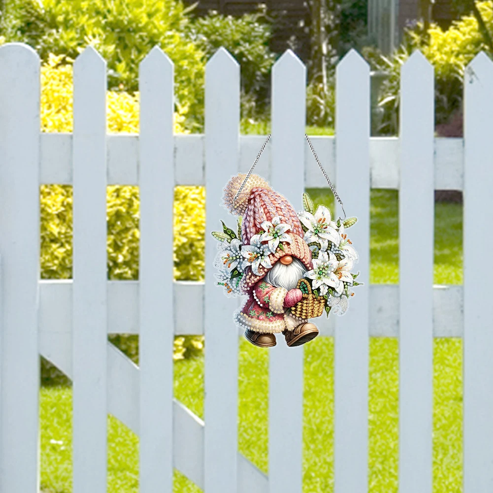 Акриловый цветок спельной формы гном алмазная живопись подвесные украшения