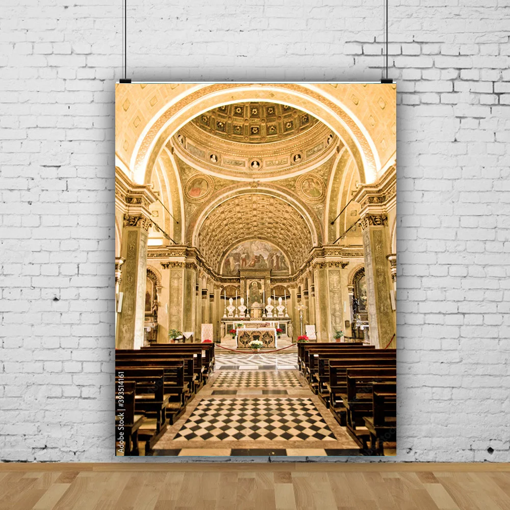 

Auditorium European Style Church Photography Backdrop Props Architecture Zagreb Cathedral Photo Studio Background JT-11