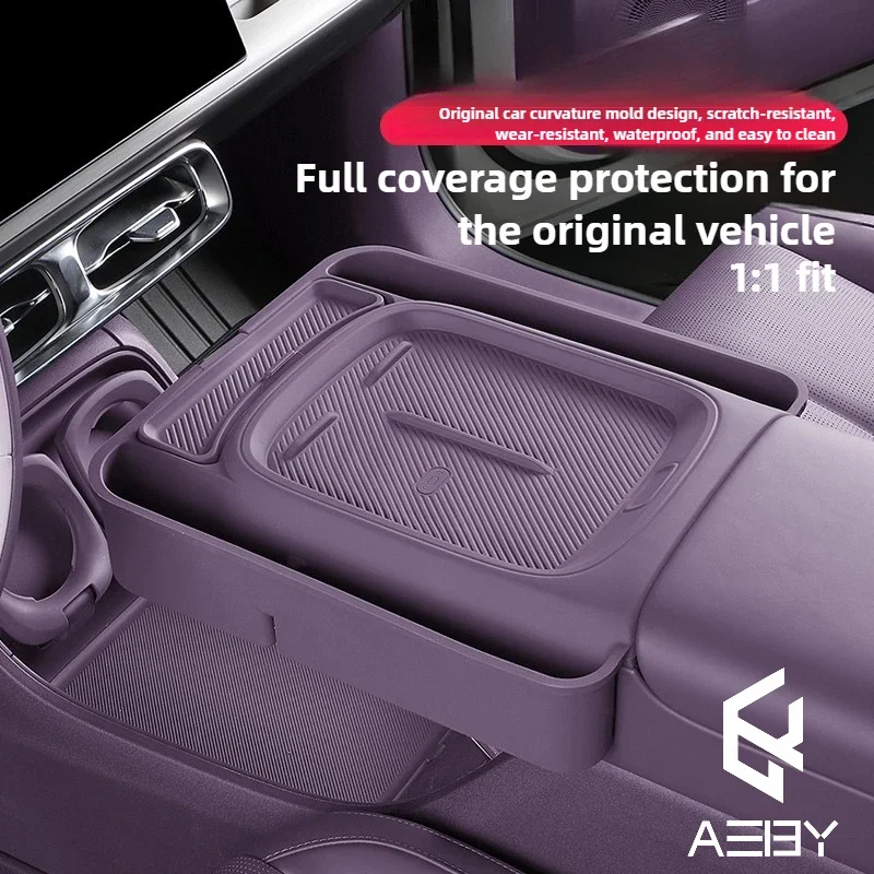 Фото AEBY для Leapmotor B10 2025-2026 входная консоль, беспроводное зарядное устройство, силиконовый коврик для зарядки, автомобильный держатель для телефона, аксессуары для интерьера №2