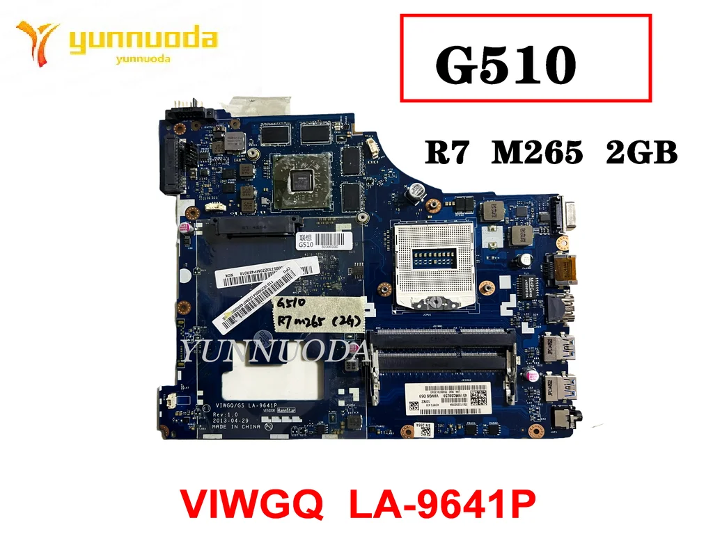 Original For Lenovo G510  Laptop  motherboard R7  M265  2GB  VIWGQ  LA-9641P  tested good free shipping
