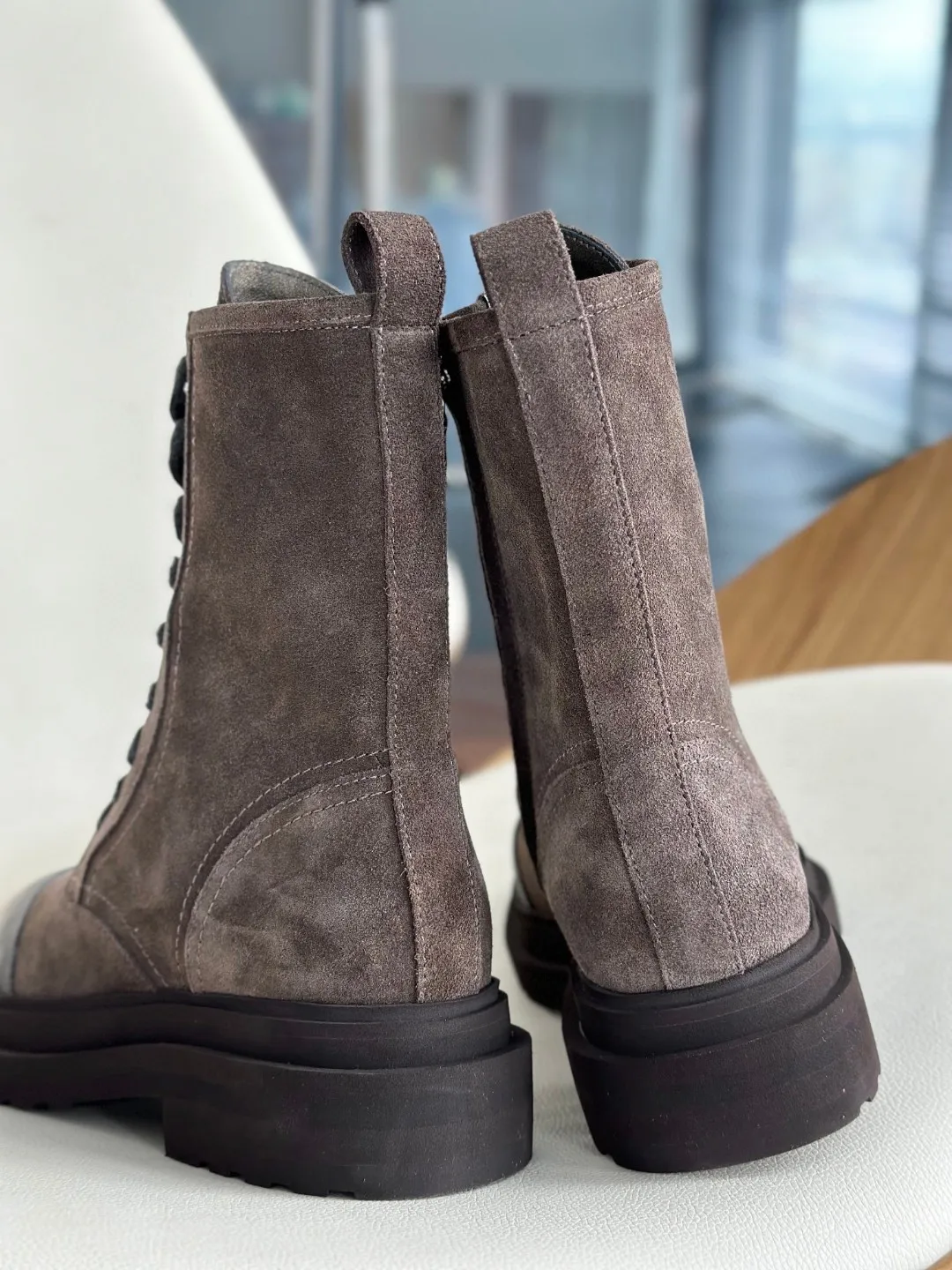 Женские осенне-зимние ботильоны кожаные ботинки с ожерельем из бисера