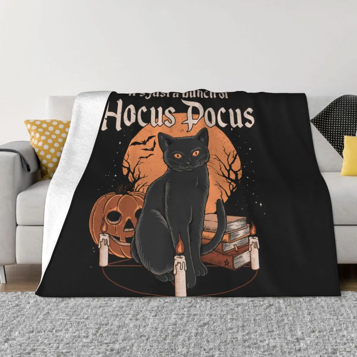 

It's Just ABunch Of Hocus Pocus Blanket Soft Flannel Fleece Warm Halloween Film Throw Blankets for Office Bed Couch Bedspreads