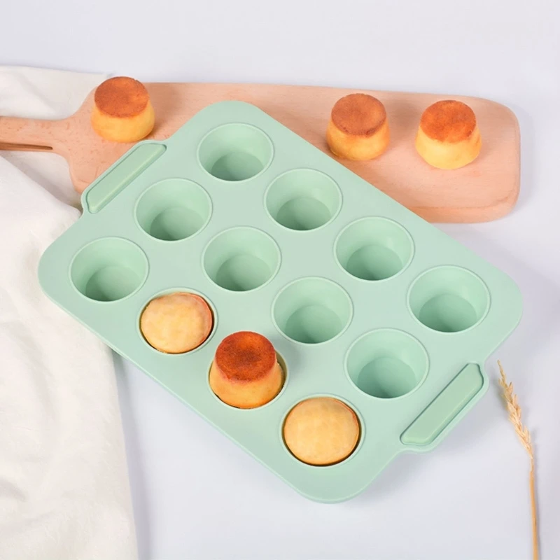 

A0KC 12 отверстий, DIY силиконовая фотоформа для выпечки кексов, антипригарная форма для выпечки