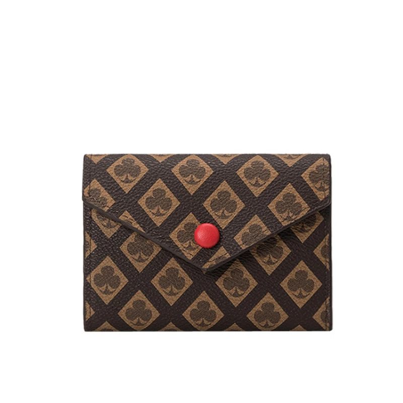 

KUROYABU Carteras Para Mujer Multi-card Position Wallet Unisex Monederos Coin Purses Vintage Printing Billetera Mini Wallet
