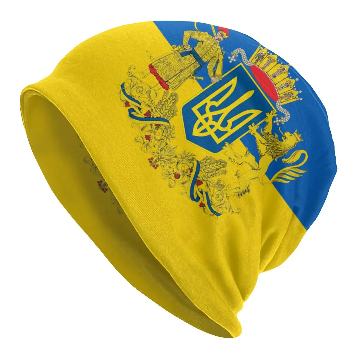 Coat Of Arms Ukraine Beanie Bonnet Knit Hats Men Women Cool Unisex Adult Ukrainian Flag Winter Warm Skullies Beanies Cap 1