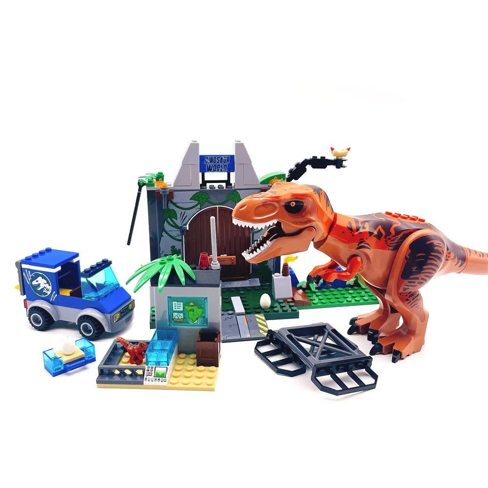2022 Jurassic Dinosaur Gyrosaurus Ankylosaurus Toothless Pterosaur Escape Animal Park Bricks Toys For Children Christmas Gift |