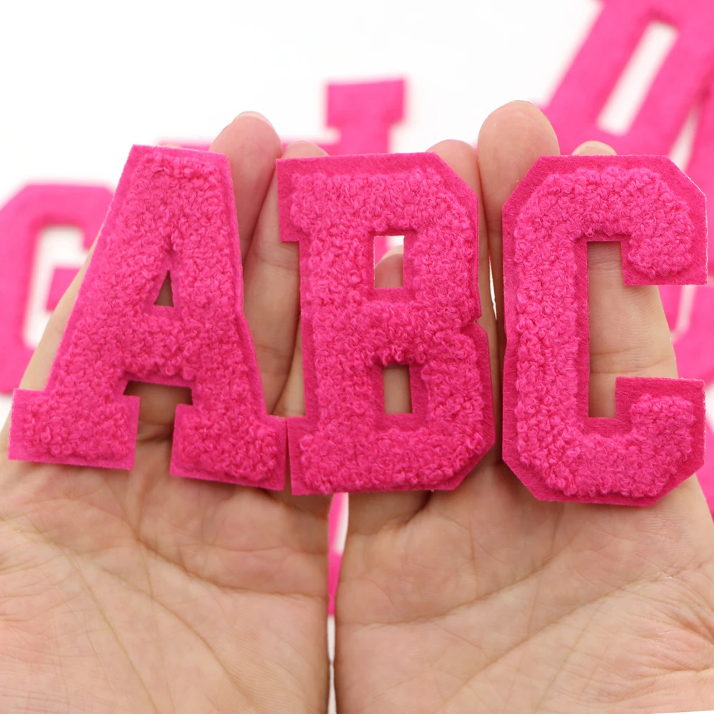 1 шт. темно-красные нашивки с буквами из синели блестящие вышитая нашивка для