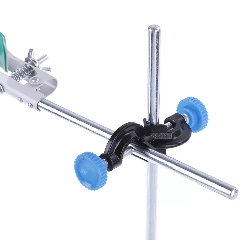 

New Lab Stands Double Top Wire Clamps Holder Metal Grip Supports Right Angle Clip school accesseries