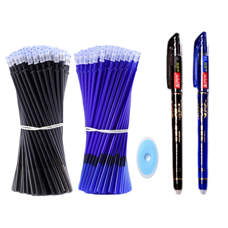 2Pens+50Refills Erasable Pen Gel Pens 0.5mm Rod Washable Handle School Writing Office Supplies Kawaii Stationery pencil cute pen - купить по