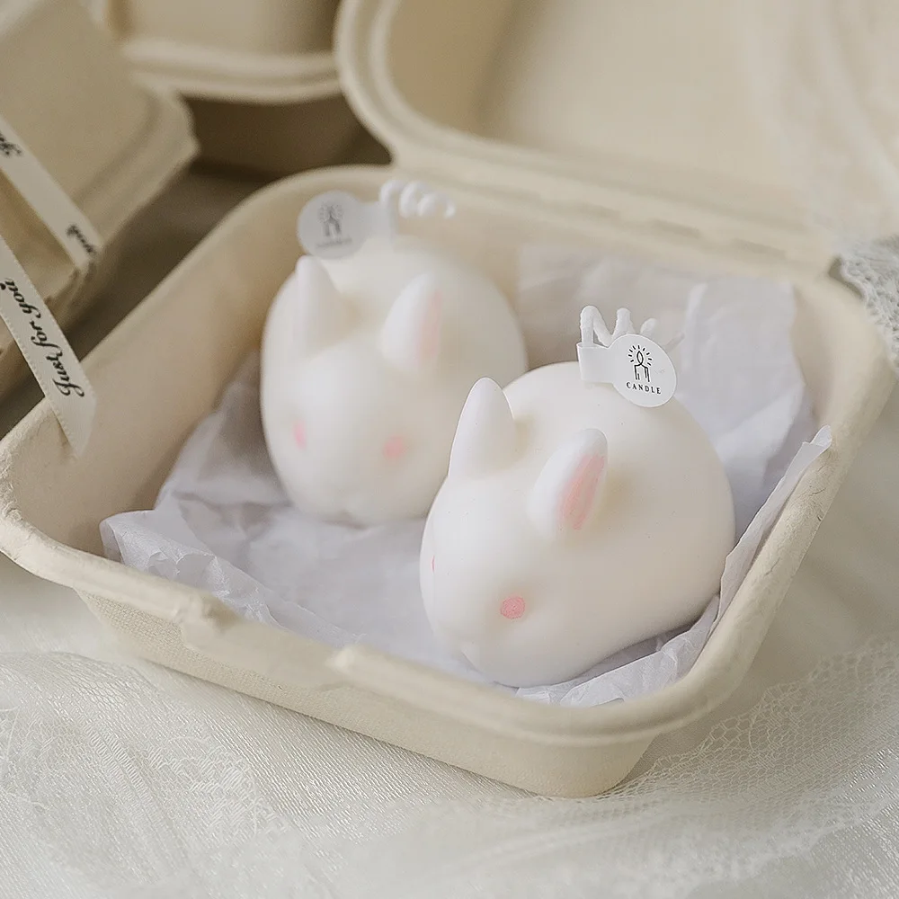 Кролик фотореквизит ручной работы соевый воск симпатичные украшения в форме