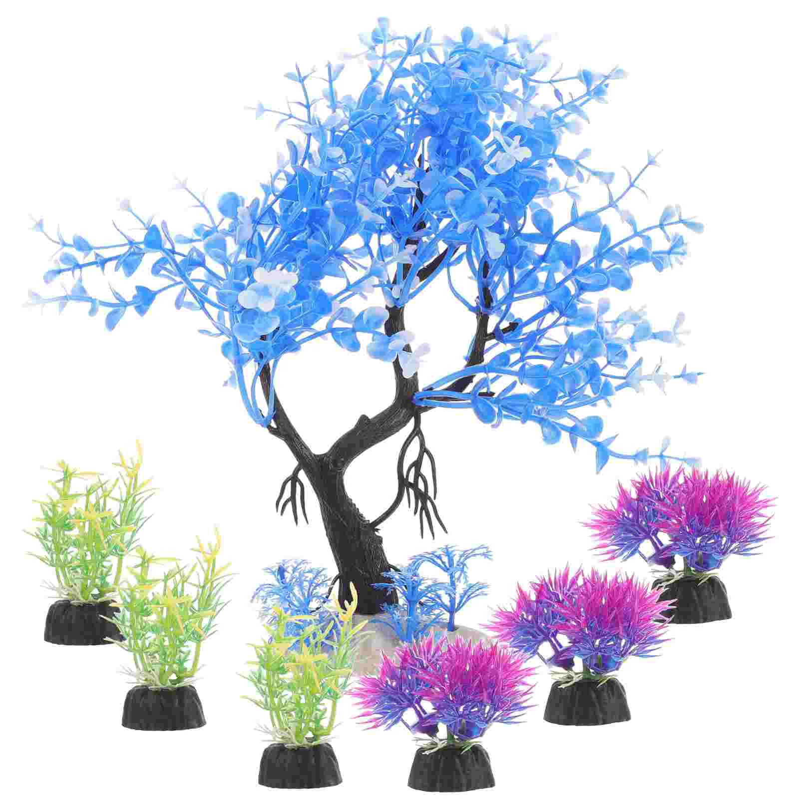 7 шт. искусственные растения имитация воды комбинация украшения для аквариума