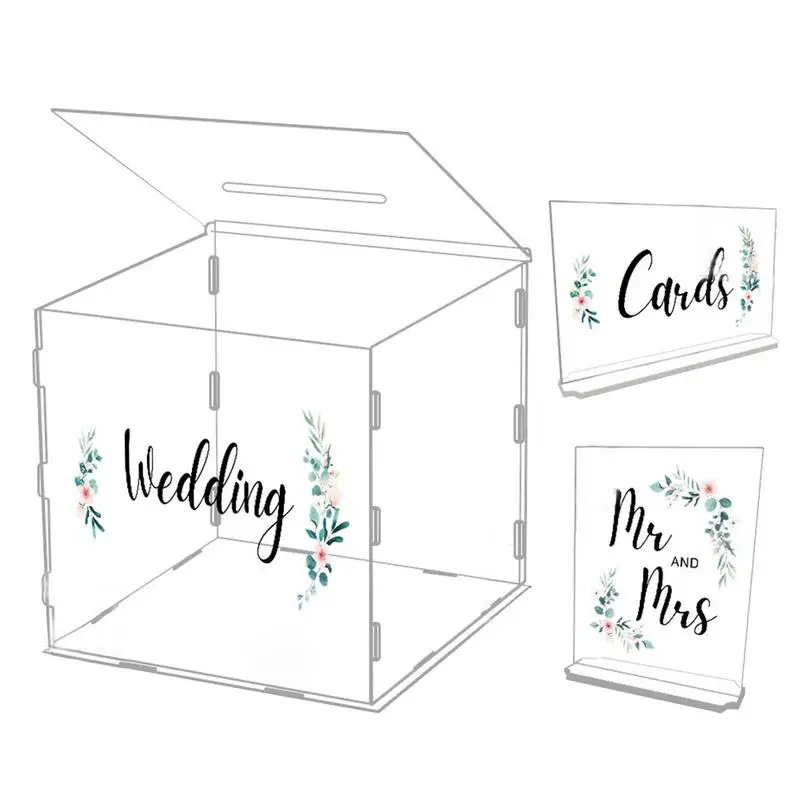 

Wedding Card Box Card Box For Wedding Reception Wedding Card Box Acrylic Wedding Card Holder Decoration Money Box Holder For