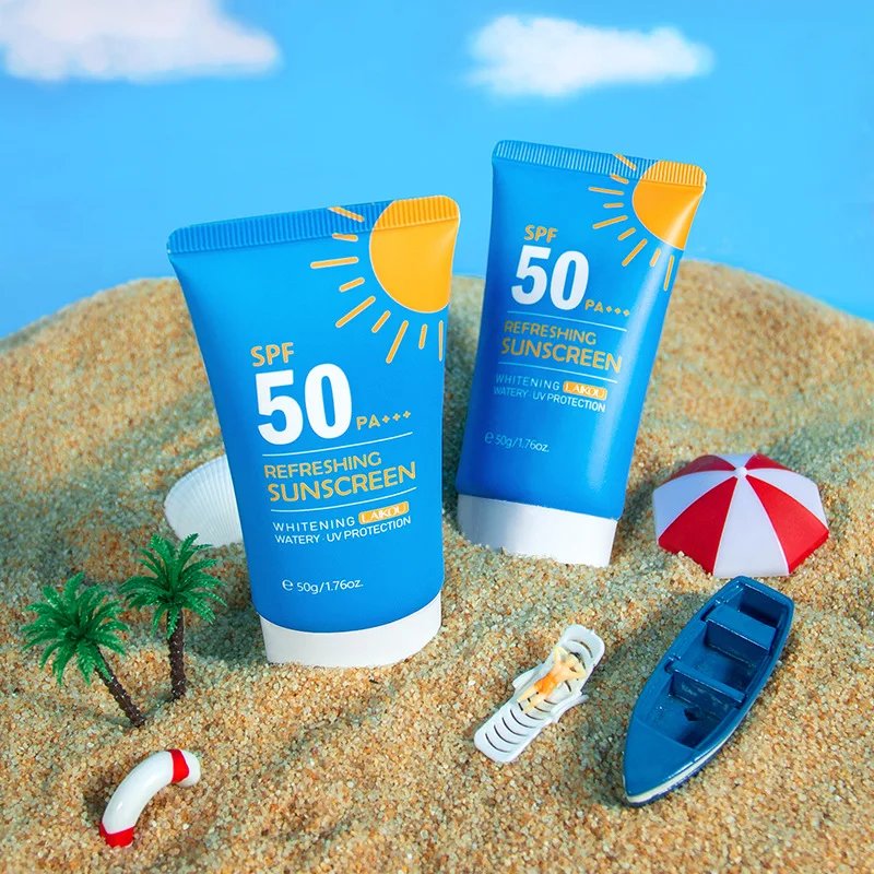 

LAIKOU Refreshing Sunscreen Cream Moisturizing Whitening Waterproof Sun Cream Sunblock Cream Facial Body Skin Care SPF 50