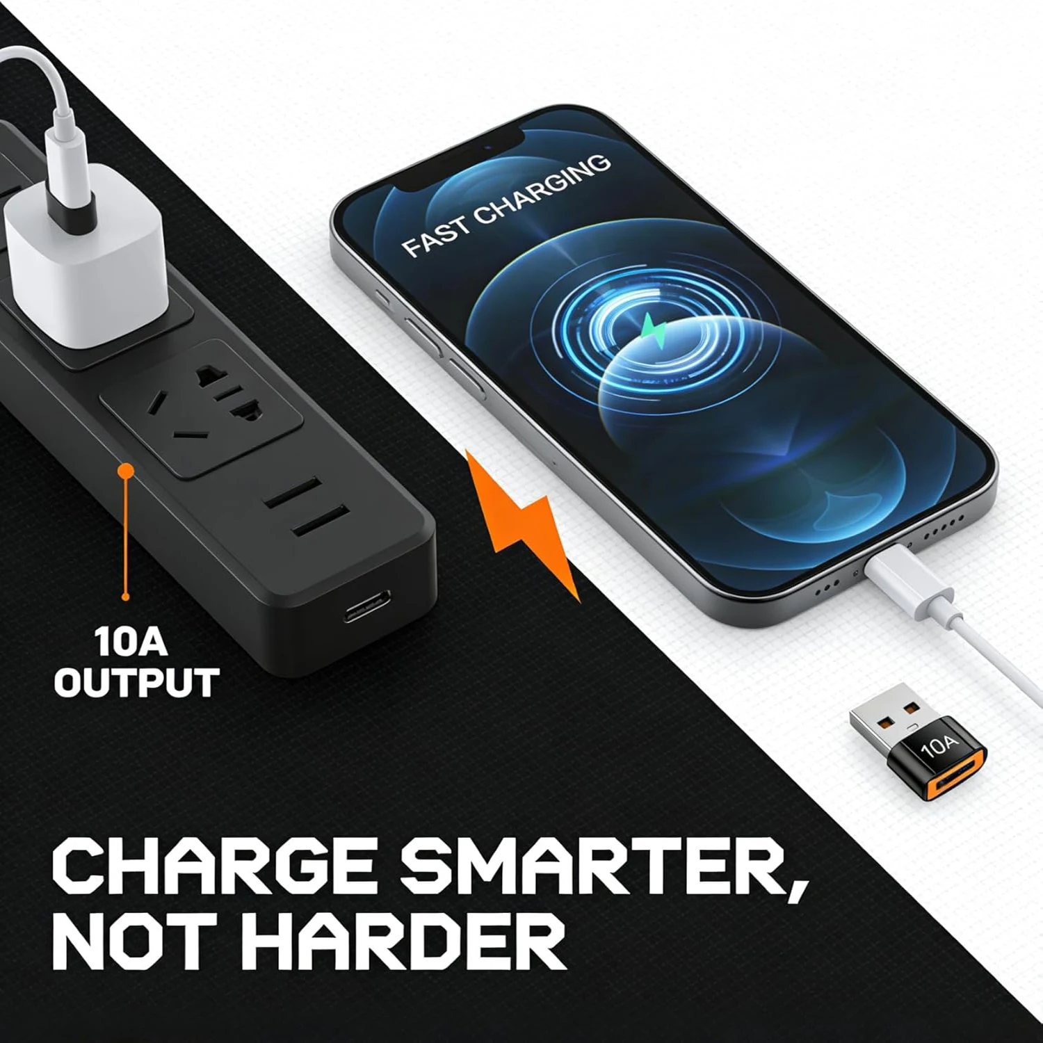 Фото Высокоскоростной USB 3.0 OTG-конвертер Type-C в USB-A, адаптер для зарядки 10A, аксессуар для MacBook, iPad, Huawei, Xiaomi, ноутбуков и телефонов №5