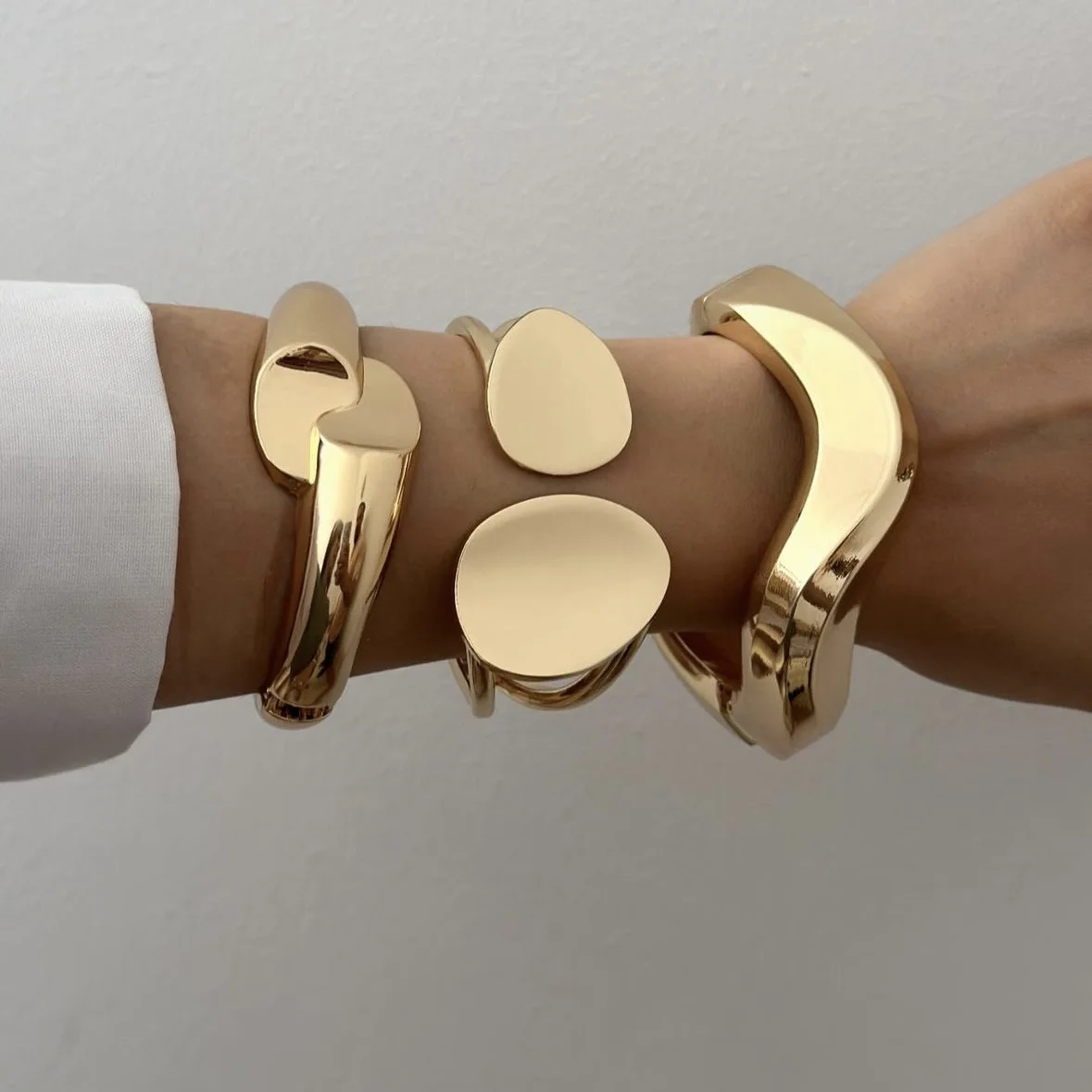 Винтажные нестандартные широкие манжеты KMVEXO в стиле хип-хоп для женщин яркие