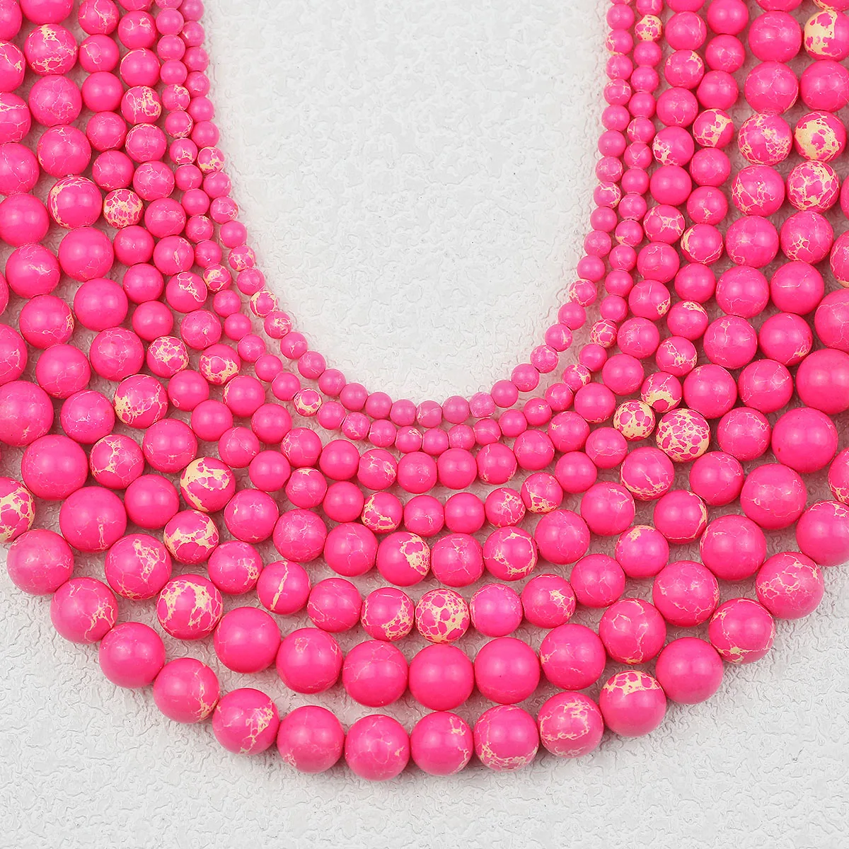 4/6/8/10mm Fruit Green Synthetic Imperial Turquoise Round Loose Beads For Jewelry Making DIY Bracelet Earrings Accessories