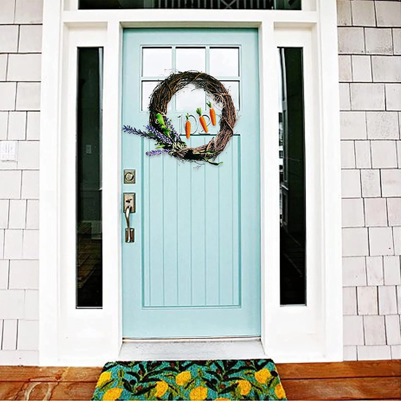 

Пасхальный декор, венок из ротанга, 40 см/15,7 дюйма, Настенный декор, гирлянда, классический весенний Декор для дома, искусственный венок из ро...